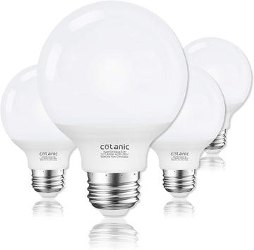 G25 LED Globe Light Bulbs, 5W Vanity Light Bulb (60W Equivalent),Daylight 4000K,Non-dimmable Makeup Mirror Lights for Bedroom,Led Bathroom Light Bulbs,E26 Medium Screw Base,500lm,Pack of 4