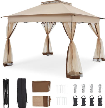 11x11 Pop Up Gazebo with Mosquito Netting