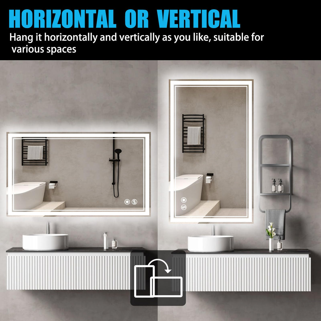 48x28'' LED Mirror Mirror with LED Lights