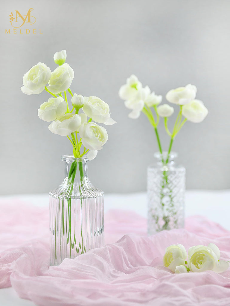 32Pcs Ivory White Ranunculus Artificial Flowers for DIY Home Wedding