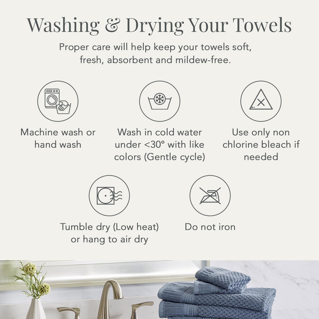 100% Cotton 2-Pack Oversized Bath Towel Set | Flint | Quick-Dry | Two Oversized 35" x 70" Bath Towels / Bath Sheets |