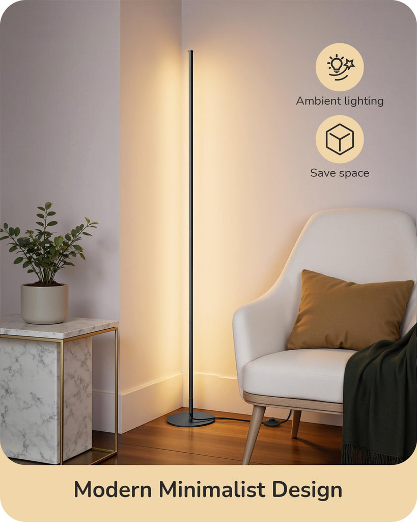 2 Pack 57.5" Floor Lamp with Remote, Dimmable & 7 CCT Adjustable
