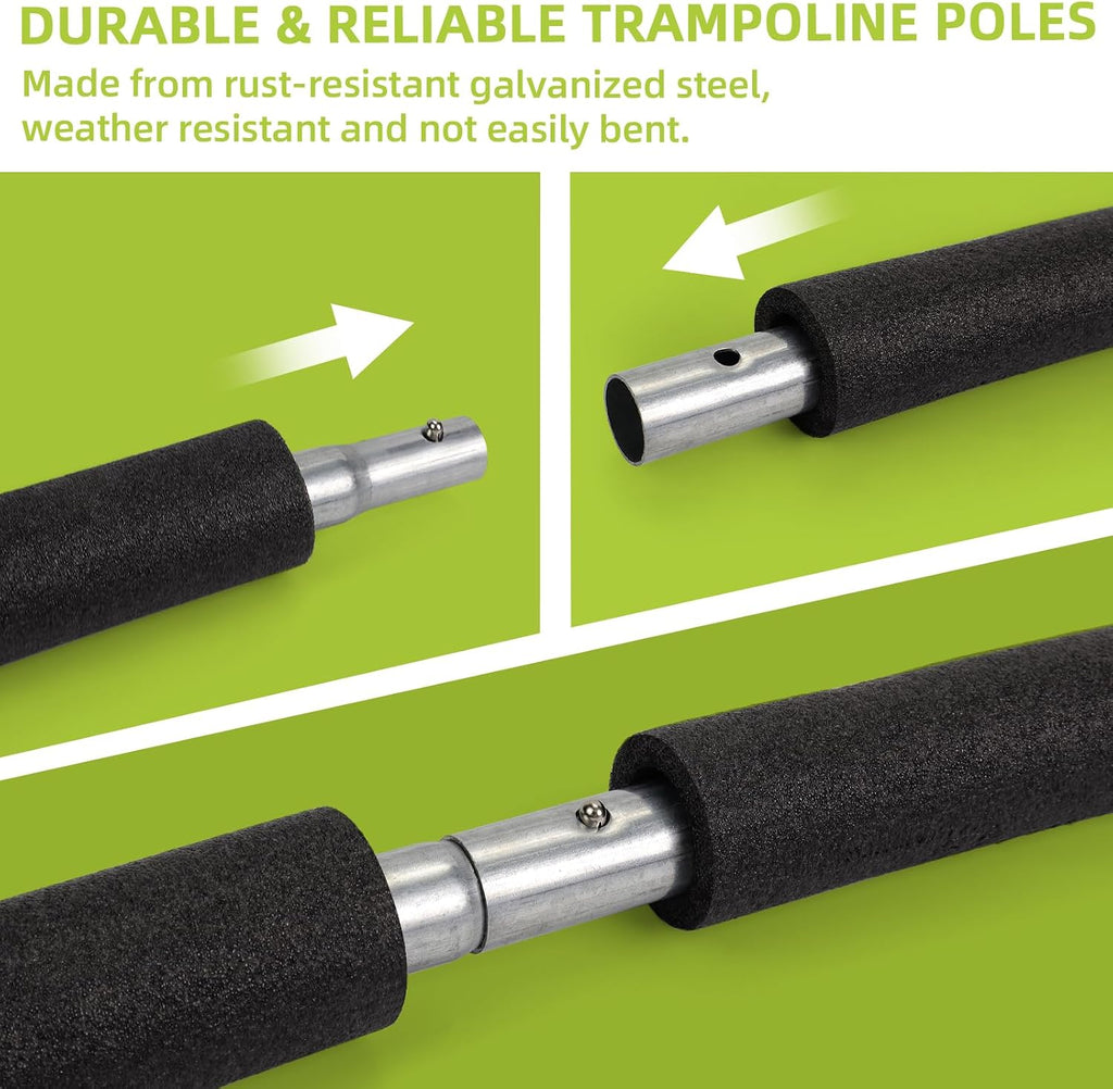 Trampoline Poles Replacement for Skywalker Or Trampoline Net | Galvanized Trampoline Replacement Parts,Replaces