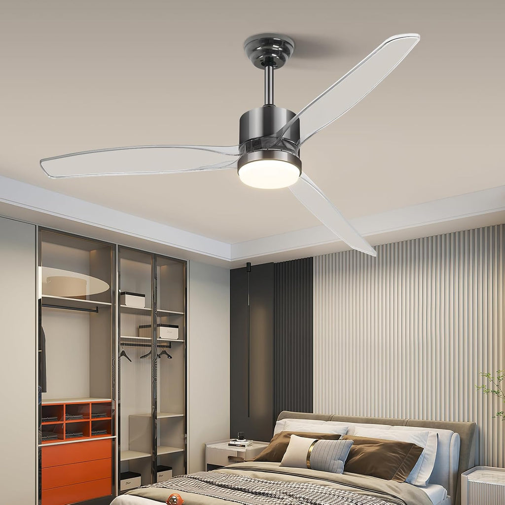 52" Smart Ceiling Fan with Light, WiFi Enabled for Alexa & App Control