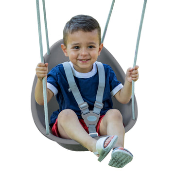 Coconut Toddler Swing - Comfy Baby Swing Outdoor, 3- Point Adjustable Safety Harness, Secure, Safe Quick Click