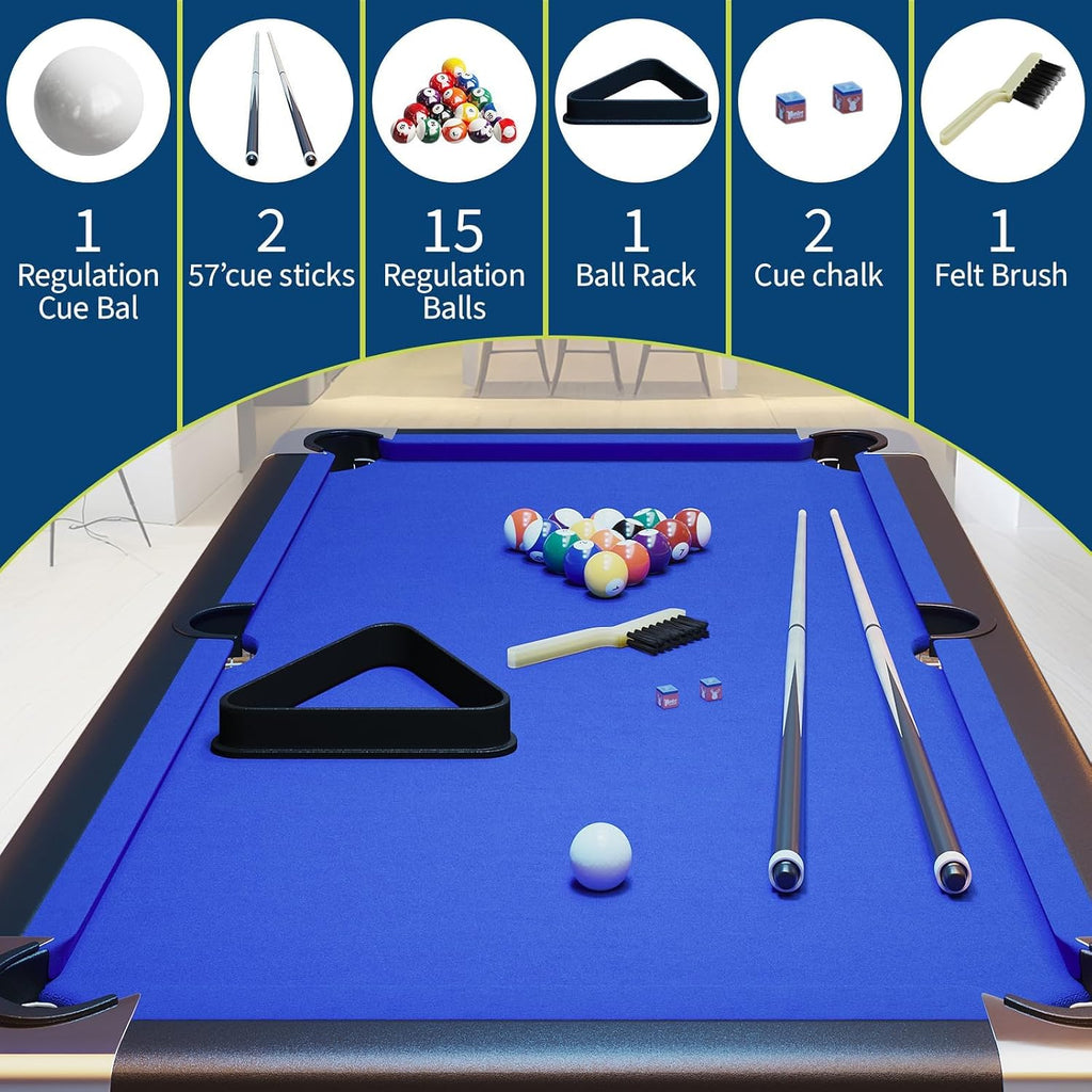 7 Billiards Table, Adults Folding Billiards Tables, Portable Pool Table, Pool Tables Set