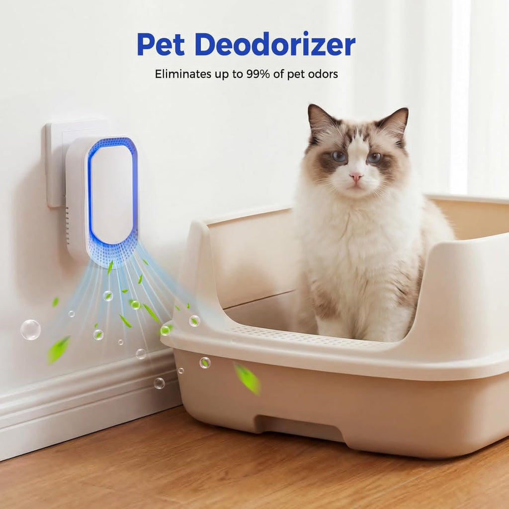 Air Purifier for Home 4-Pack Plug-in Negative Air Ionizer Eliminates Strong Pet Odors from Litter Bo