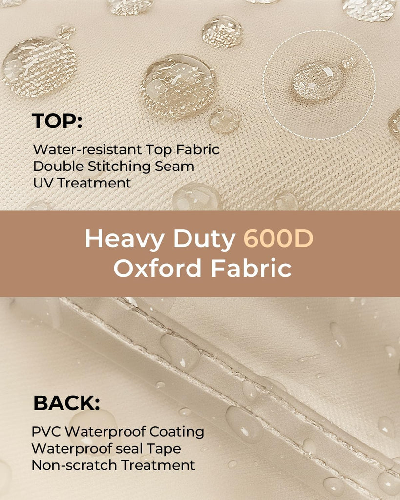 Patio Furniture Cover Set, 4 Piece Outdoor Furniture Cover Waterproof, 600D Heavy Duty Lawn Patio Set Covers