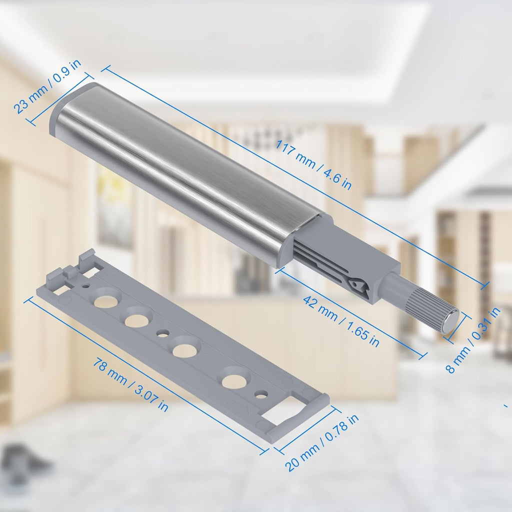 Cabinet Latch Magnetic Push Catch 20 Pack Push to Open Cabinet Hardware Spring Release Push Touch Latch Heavy Duty