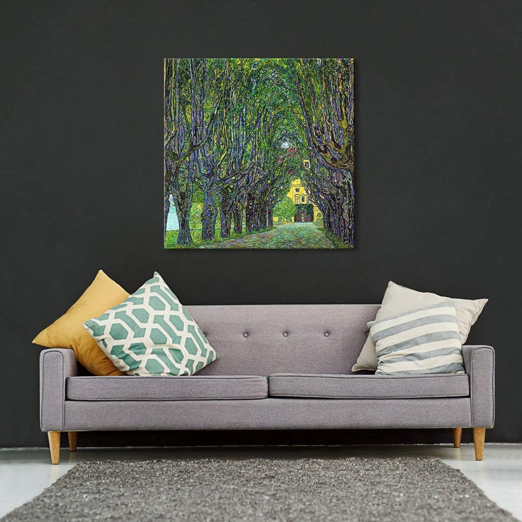 Avenue in Schloss Kammer Park, 1912 by Gustav Klimt Famous Paintings Reproduction Abstract Canvas Prints Artwork for