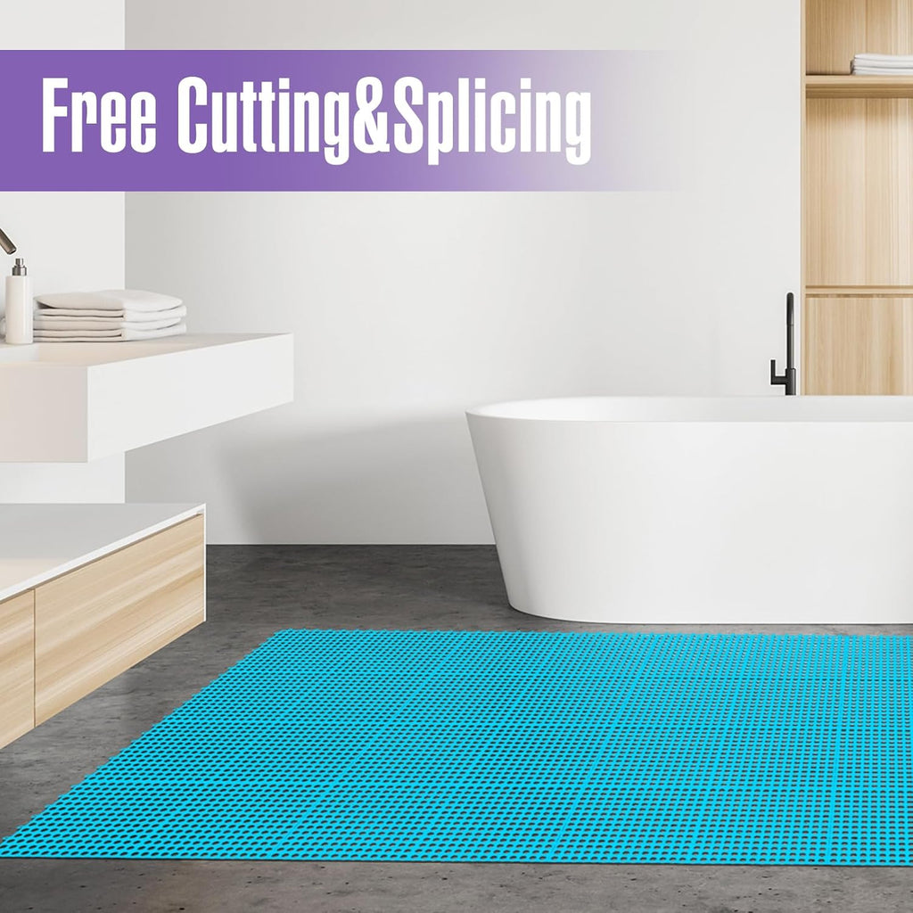 50 Pcs Drainage Mats 11.8'' x 11.8'' Modular Interlocking Floor Drainage Tiles Splicing Pool Floor Mat, Non Slip TPE