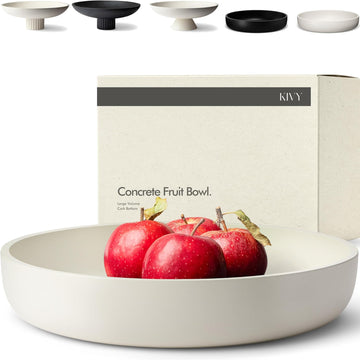 Concrete Fruit Bowl Counter - Large Decorative Bowl Decor - Modern Fruit Basket Table - Concrete Bowl - Decorative
