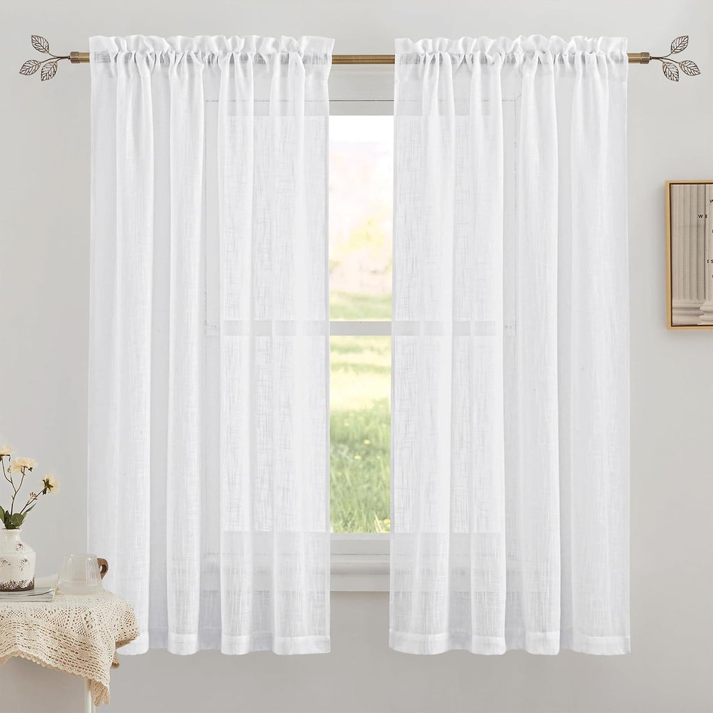 Brass Curtain Rod 1 Inch Diameter with Vivid Leaf Finials Telescoping Single Rod for Kitchen Living Room Bedroom