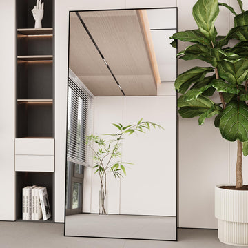 71"x32" Full Length Mirror, Black Floor Mirror