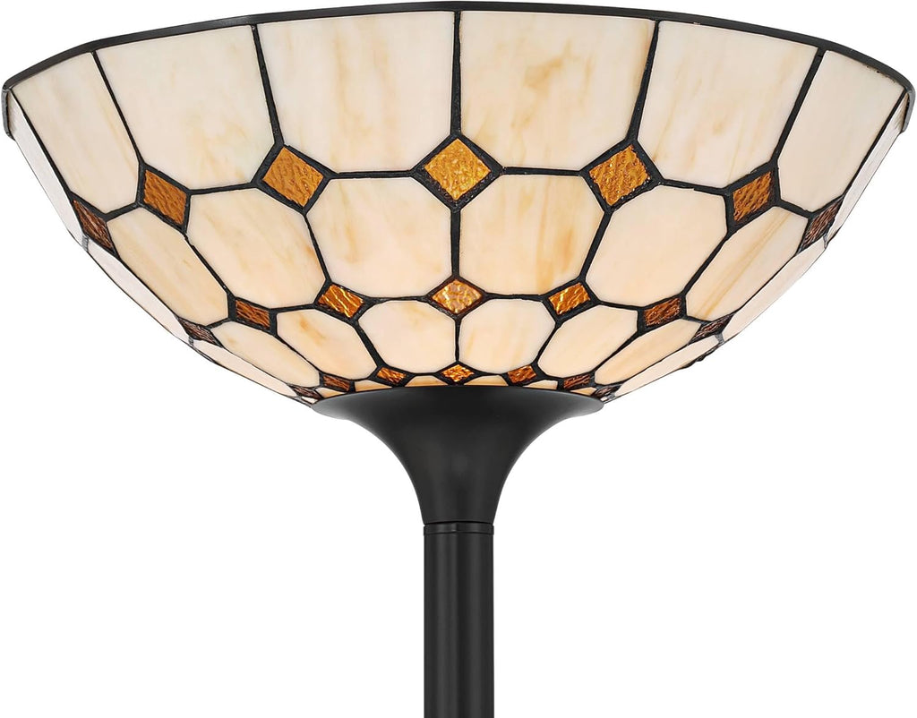 Castillo 72" High Black Torchiere Floor Lamp