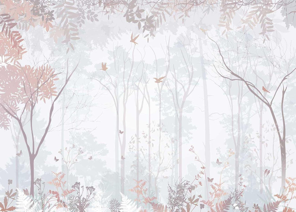 Forest Wallpaper Mural Living Room Kid's Room | 127"x96" Not Self-Adhesive