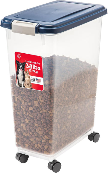 USA Dog Food Storage Container, Up to 38 lbs, Navy, Made in USA