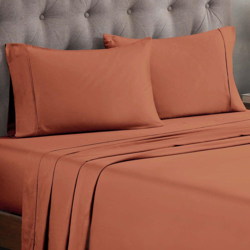 300 Thread Count Egyptian Cotton Sheet Set, Solid Bedroom Sheets, Bedding, Essentials, Home Basics, 1 Elastic Deep