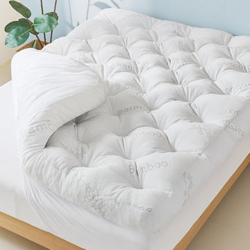 5 Inch Cooling Bamboo Mattress Topper Full Size 54X75 in 2000 Gsm Full