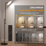 32W/3000LM Floor Lamps, Super Bright LED Standing Lamp with Remote Control