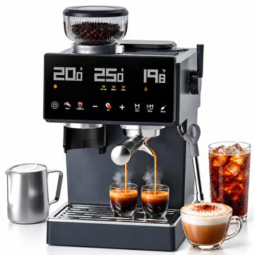 Espresso Machine with Grinder, 1500W, 40 Grind Settings