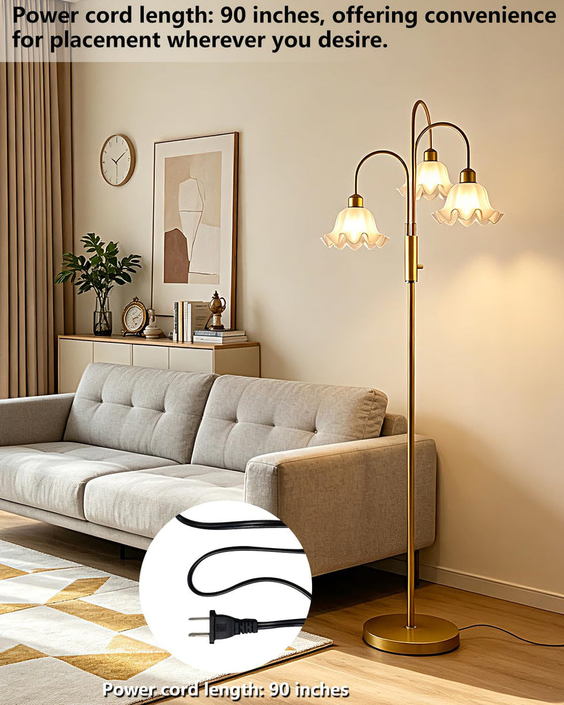 Flower Floor Lamp 3 Light Tree Floor Lamp