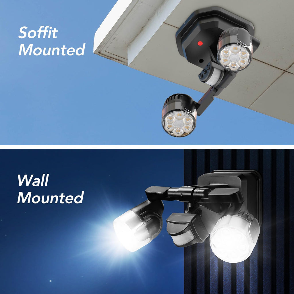 Motion Sensor Outdoor Lights, 450° Adjustable Security Light Dimmable Dusk to Dawn Flood Lights Outdoor, 180°