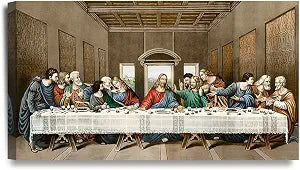 The Last Supper Canvas Wall Art, Gallery Wrapped, 32x18''