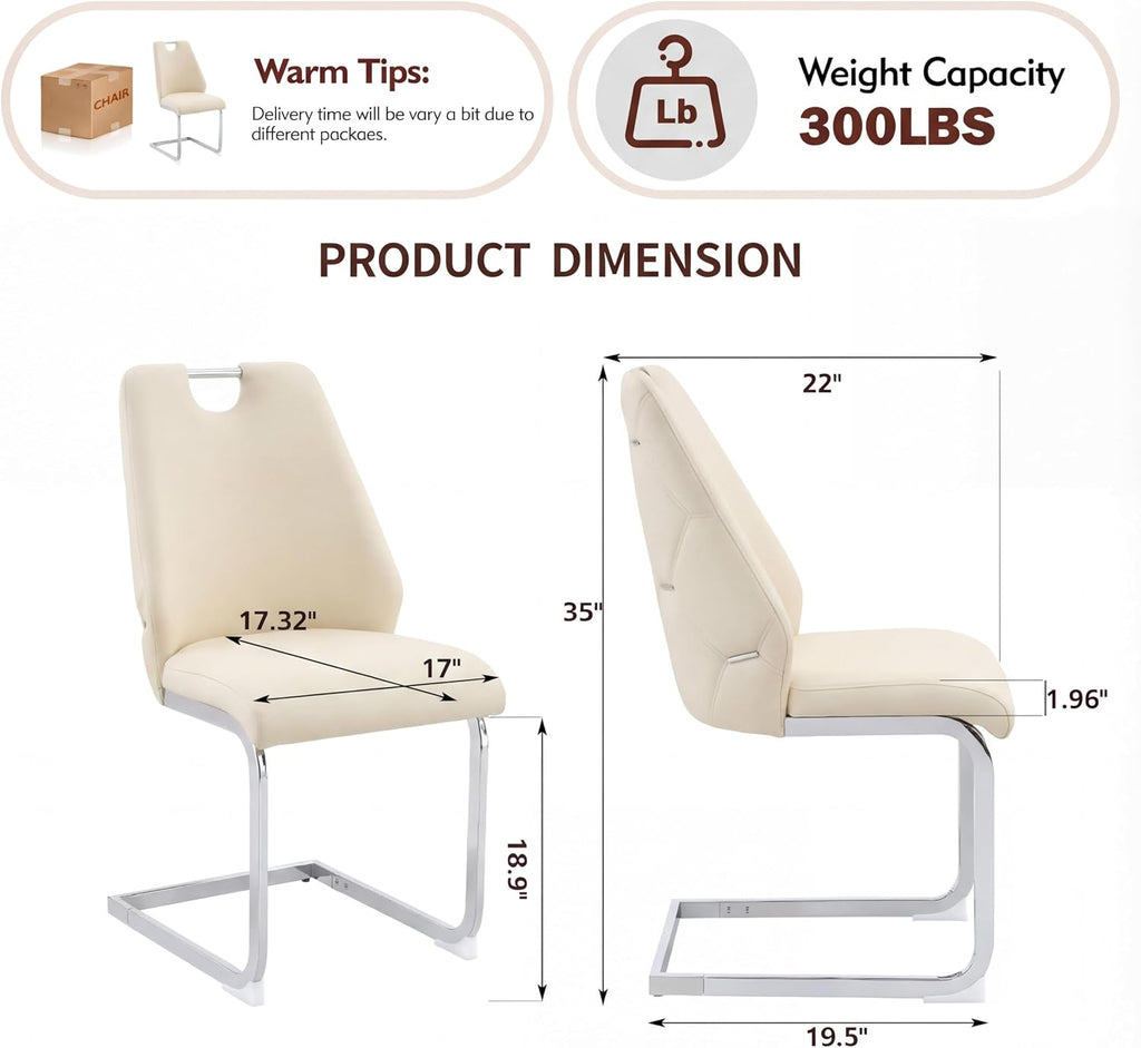 Dining Room Chairs Set of 4, Silla De Comedor, Modern Dining Chairs Set of 4 with Leather,Geometric Tufted Back