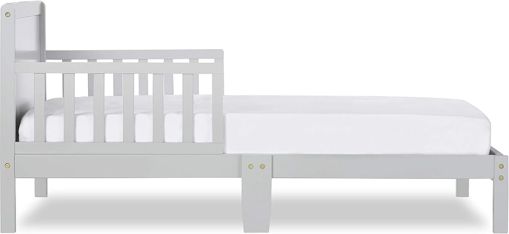 Toddler Bed, Low Floor Wooden Bed, Side Safety Bed Rails, GREENGUARD Gold & BSA Certified, Non-Toxic Paint