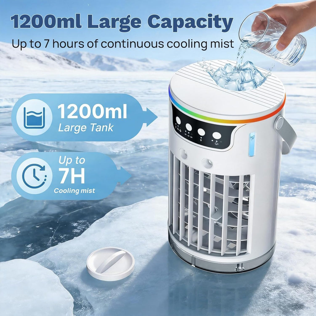Portable Air Conditioners Desktop AC Unit with Water Ice Cooling Mist