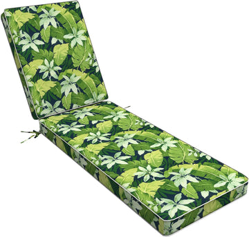 Outdoor Chaise Lounge Cushion with Non-Slip Mat, 72 x 21 x 3 Inch Patio Water-Repellent Lounge Chair Seat Cushions