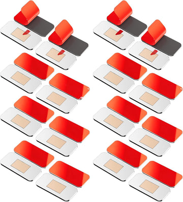 16 Pack Magnetic Cabinet Door Catch, Ultra Thin Cabinet Door Magnets, Adhesive Drawer Magnets to Stay Closed, Stainless
