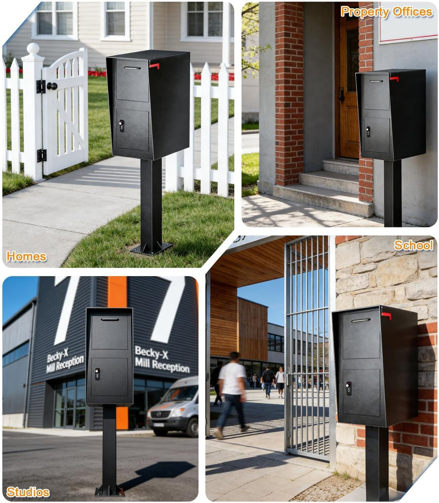 Post-Mount Mailbox, Mailboxes Weather Resistant, Large Outdoor Mailboxes