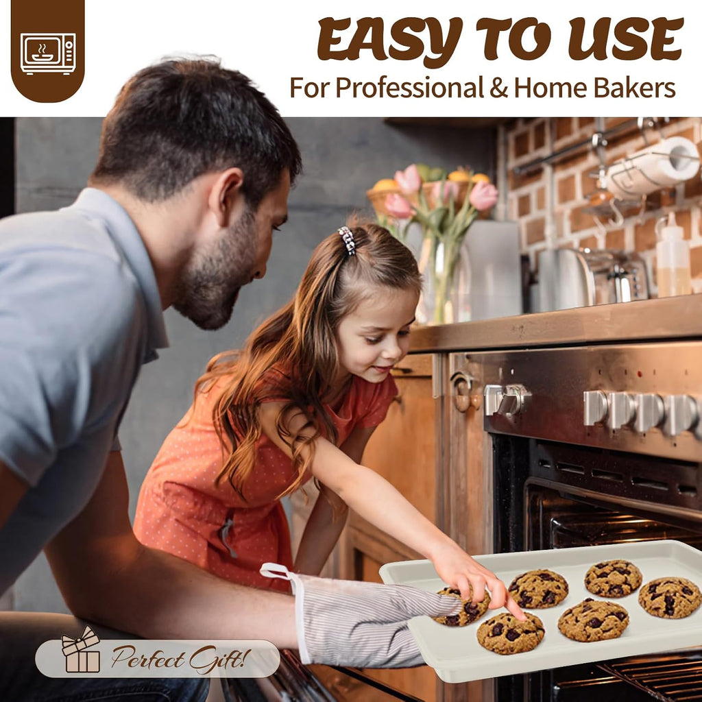 Pans Set, Nonstick Bakeware Sets, Oven Pans for Cooking, 6 Pieces Set Including Cookie Sheet, Deep Roaster Pan
