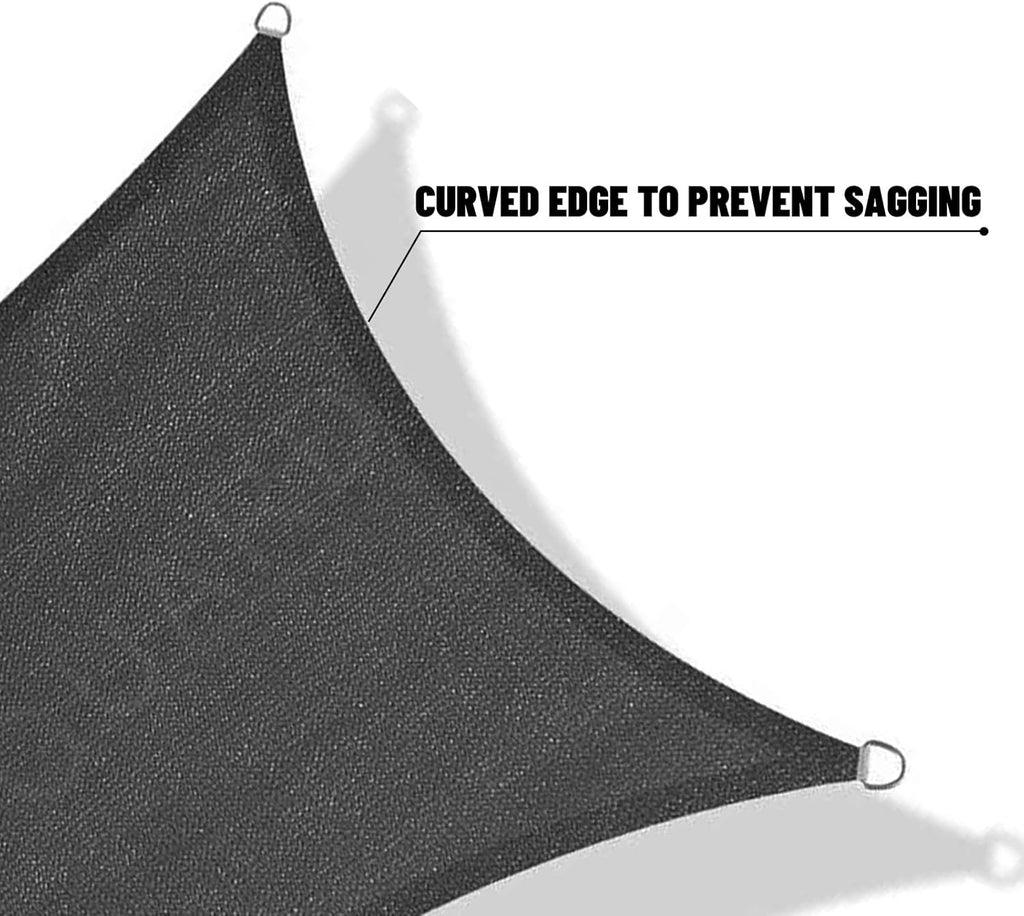 13' x 20' Rectangle Shade Sail 95% UV Block Outdoor Canopy | Sun shade sail canopy for backyard, patio, garden, deck