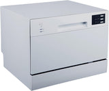 SD-2225DS Countertop Dishwasher with Delay Start & LED, Silver, Silver