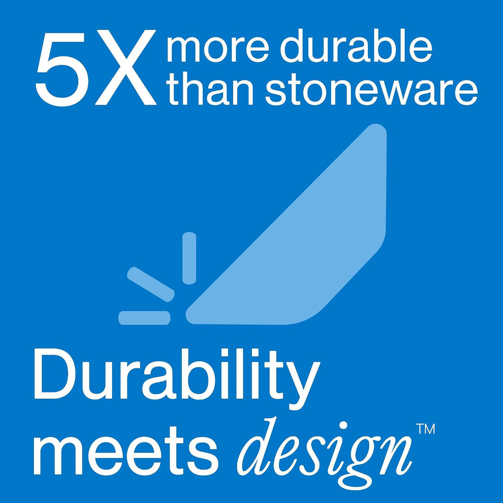 Vitrelle 38-Piece Service for 12 Dinnerware Set, Triple Layer Glass and Chip Resistant