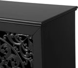Vintage Sideboard Buffet Table Accent Credenza Storage Cabinet with 4 Hollow Carving Doors Adjustable Shelves Wood