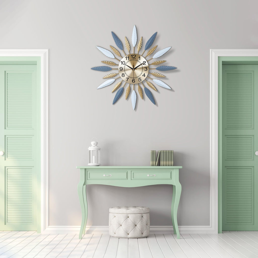 23 Inch Metal Mid Century Modern Wall Clock Decor