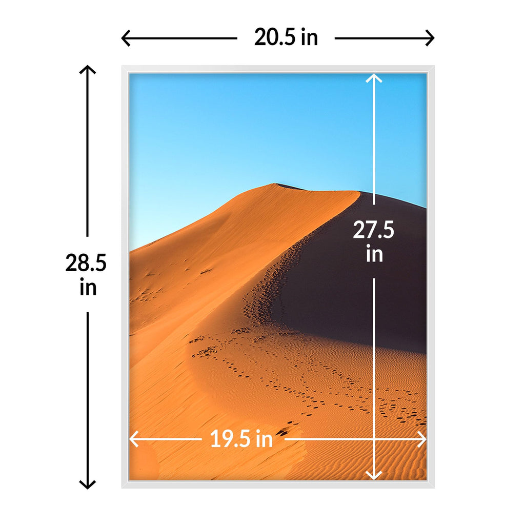 20x28 Picture Frame for Wall Display, 20x28 White Picture Frame with HD Plexiglas, 20 x 28 Poster Frame 1 Pack