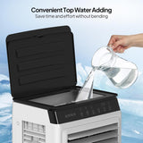 7.9Gal Portable Swamp Cooler, 2300CFM Evaporative Air Cooler with Auto Oscillating, Remote, 3 Speeds