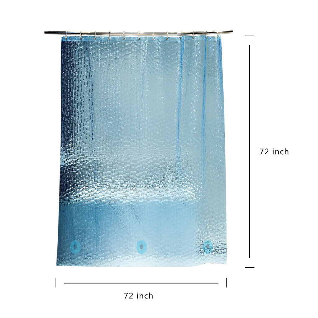 Shower Curtain Liner, 3 Pack 100% Waterproof Eva Shower Curtains with 3 Duty Heavy Bottom Magnets and 12 Rust Proof