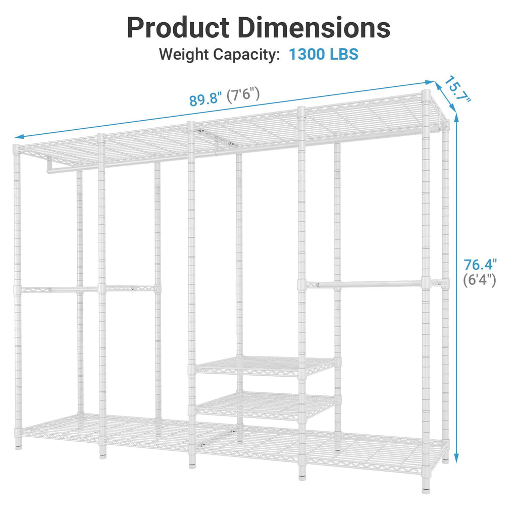 V40 Plus Clothes Rack, Large Modular Closet System for Hanging