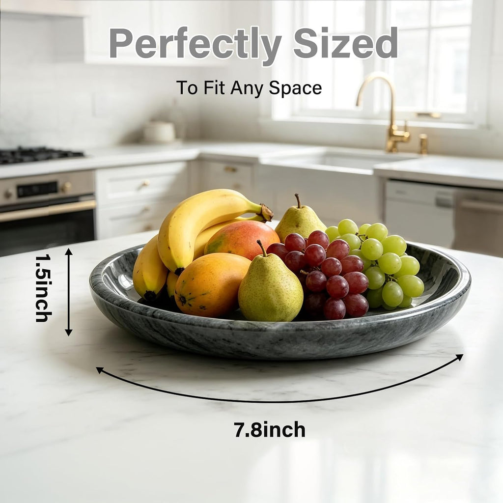 Natural Marble Bowl & Decorative Bowl,7.8" Multi-Purpose Decor Storage Dish | Modern Home Decor Key Bowl , Fruit