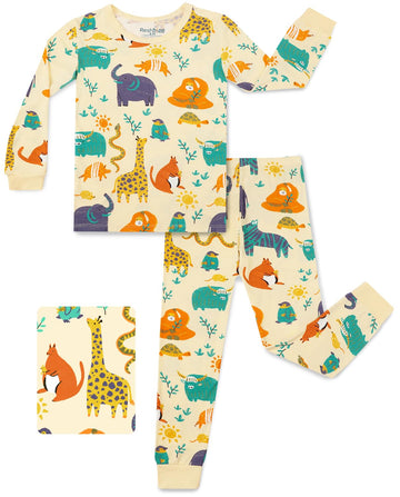 Bamboo Viscose Toddler Kids Pajamas Set, Long Sleeve Boys