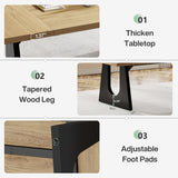 70.86-Inch Executive Desk, Large Computer Office Desk with Double Wood Pedestal