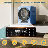 12Lbs Portable Clothes Dryer, 850W Compact Laundry Dryer with Boot Dryer, 6 Drying Modes, Electric Dryer with LED