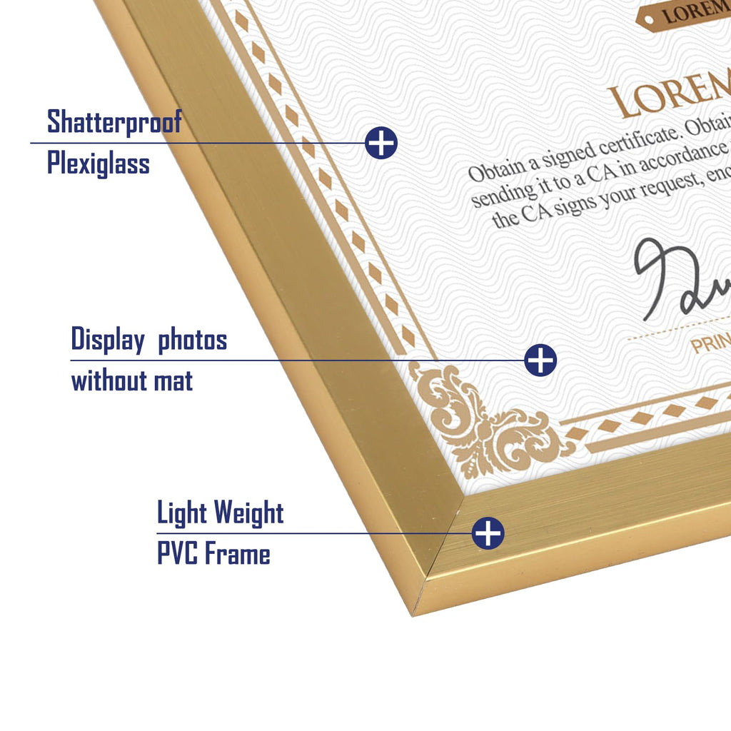 14 Packs 8.5x11 Gold Multi Plastic Picture Frames Set