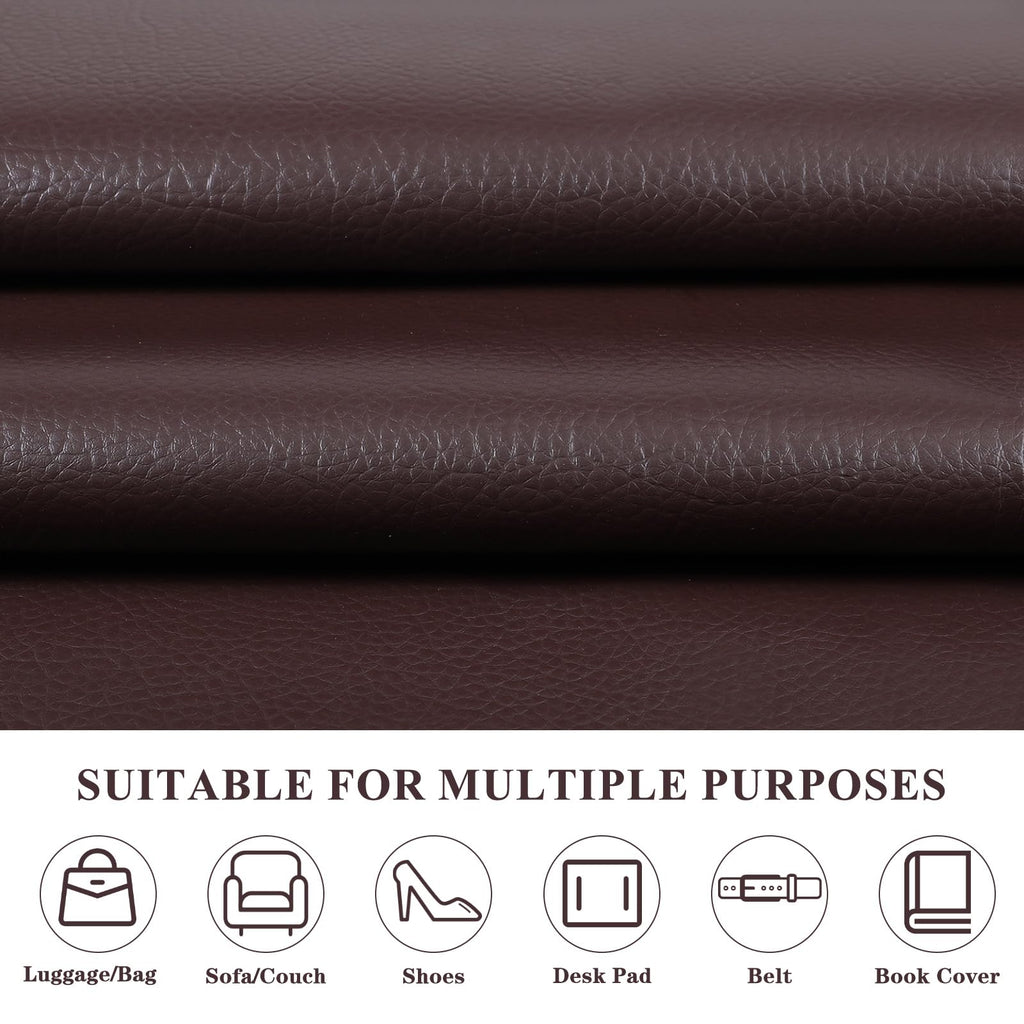 Faux Leather 0.7mm Upholstery Fabric by the Yard 8 Yard Coffee
